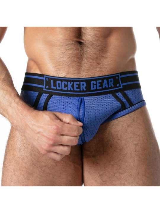 LOCKER GEAR SPORT MESH JOCK BRIEF AZUL S