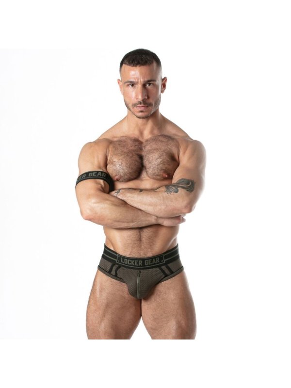 LOCKER GEAR SPORT MESH JOCK BRIEF CAQUI XL