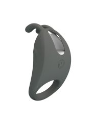 PRETTY LOVE ANILLO VIBRADOR RECARGABLE CON ESTIMULADOR DE CONEJO