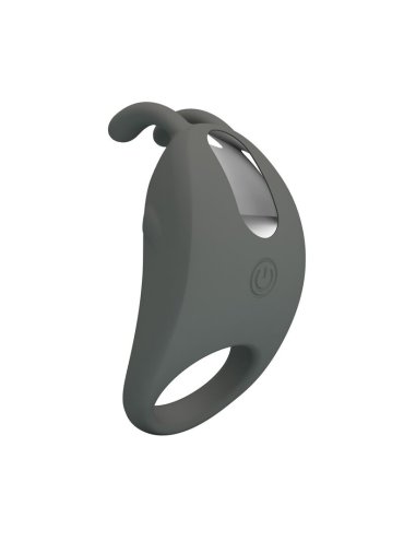 PRETTY LOVE ANILLO VIBRADOR RECARGABLE CON ESTIMULADOR DE CONEJO