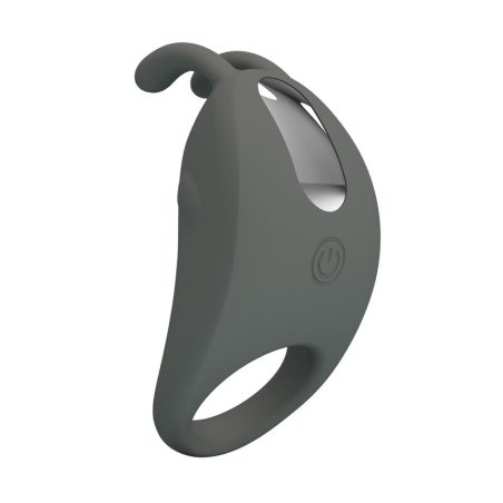 PRETTY LOVE ANILLO VIBRADOR RECARGABLE CON ESTIMULADOR DE CONEJO