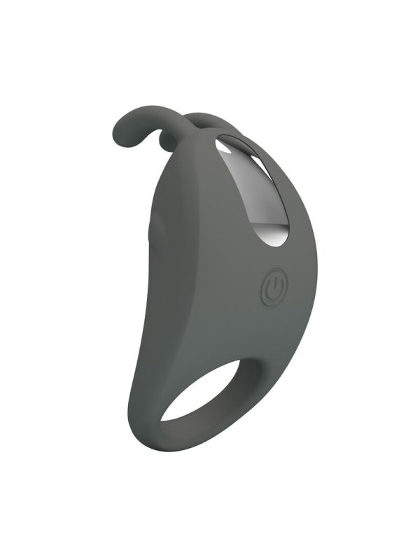 PRETTY LOVE ANILLO VIBRADOR RECARGABLE CON ESTIMULADOR DE CONEJO