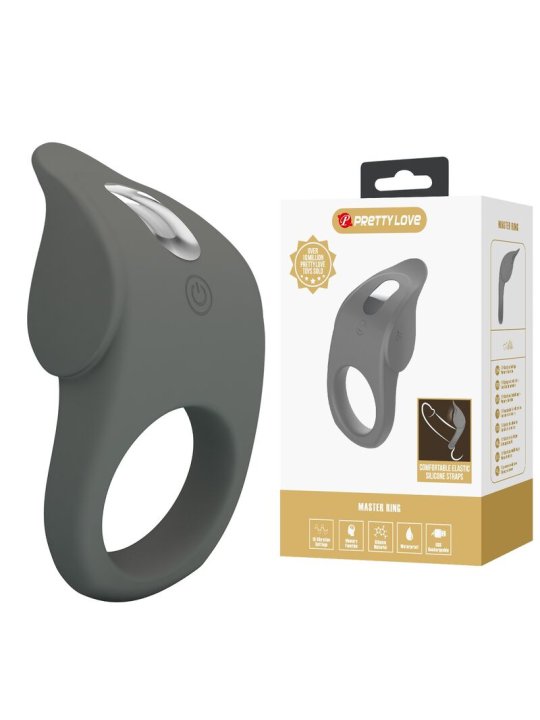 PRETTY LOVE ANILLO VIBRADOR RECARGABLE SILICONA FLEXIBLE