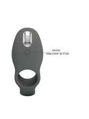 PRETTY LOVE ANILLO VIBRADOR RECARGABLE CON DOBLE ESTIMULACION