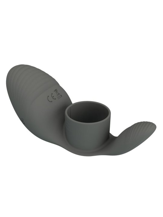 PRETTY LOVE ANILLO VIBRADOR RECARGABLE CON DOBLE ESTIMULACION
