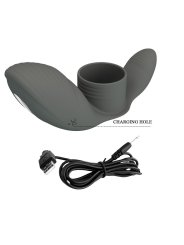PRETTY LOVE ANILLO VIBRADOR RECARGABLE CON DOBLE ESTIMULACION