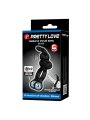 PRETTY LOVE ANILLO VIBRADOR PARA PENE CON ESTIMULADOR DE CONEJITO 10 FUNCIONES NEGRO
