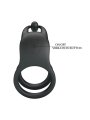 PRETTY LOVE GOODWIN ANILLO VIBRADOR DOBLE PARA PENE RECARGABLE NEGRO