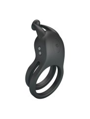 PRETTY LOVE GOODWIN ANILLO VIBRADOR DOBLE PARA PENE RECARGABLE NEGRO