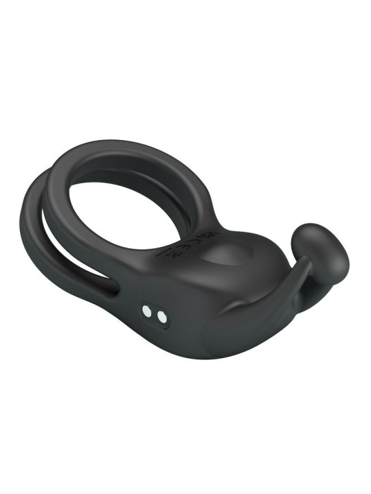 PRETTY LOVE GOODWIN ANILLO VIBRADOR DOBLE PARA PENE RECARGABLE NEGRO