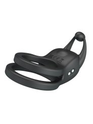 PRETTY LOVE GOODWIN ANILLO VIBRADOR DOBLE PARA PENE RECARGABLE NEGRO