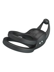 PRETTY LOVE GOODWIN ANILLO VIBRADOR DOBLE PARA PENE RECARGABLE NEGRO