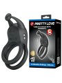PRETTY LOVE GOODWIN ANILLO VIBRADOR DOBLE PARA PENE RECARGABLE NEGRO
