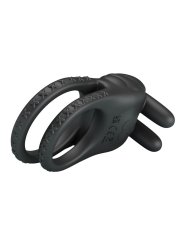 PRETTY LOVE SINI ANILLO PARA PENE VIBRADOR RECARGABLE 10 FUNCIONES NEGRO