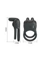 PRETTY LOVE SINI ANILLO PARA PENE VIBRADOR RECARGABLE 10 FUNCIONES NEGRO
