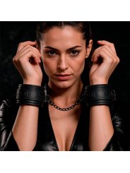FETISH SUBMISSIVE ESPOSAS TOBILLOS CUERO VEGANO CON FORRO DE NEOPRENO