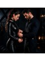 FETISH SUBMISSIVE BONDAGE CONJUNTO DE SUJECION PARA EL CUERPO DE CUELLO Y MUNEQUERAS