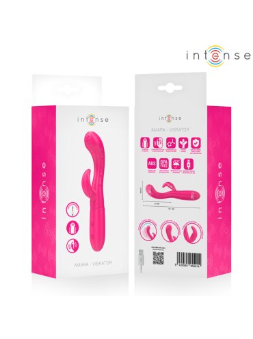 INTENSE AMARA VIBRADOR CON LENGUA ESTIMULADORA 10 VIBRACIONES ROSA
