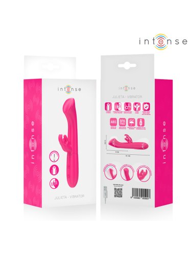 INTENSE JULIETA VIBRADOR RABBIT 186 CM 10 VIBRACIONES ROSA