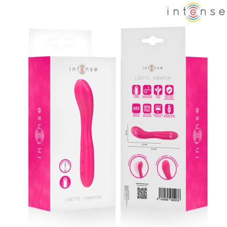 INTENSE LISETTE VIBRADOR 19 CM FLEXIBLE 10 VIBRACIONES ROSA