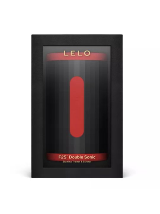 LELO F2S DOUBLE SONIC MASTURBADOR MASCULINO CON DOBLE ESTIMULACION SONICA ROJO
