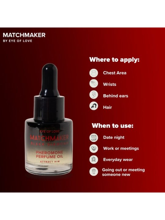EYE OF LOVE MATCHMAKER BLACK DIAMOND ACEITE PERFUMADO CON FEROMONAS 20 ML