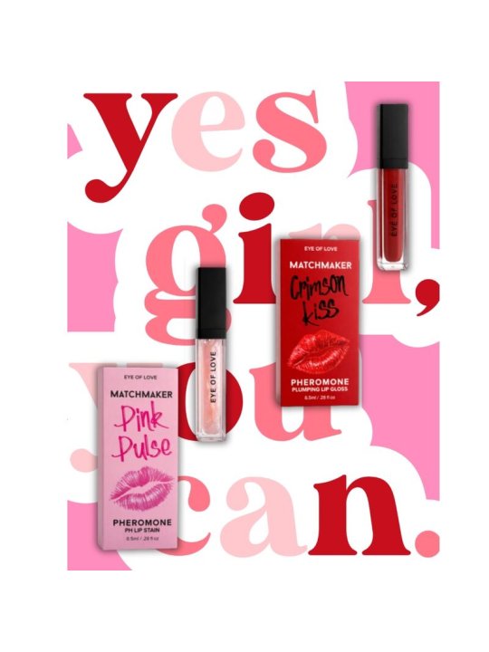 EYE OF LOVE MATCHMAKER CRIMSON KISS BRILLO LABIAL ROJO EFECTO VOLUMEN CON FEROMONAS 85 ML