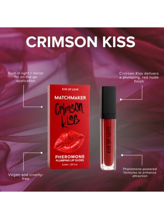 EYE OF LOVE MATCHMAKER CRIMSON KISS BRILLO LABIAL ROJO EFECTO VOLUMEN CON FEROMONAS 85 ML