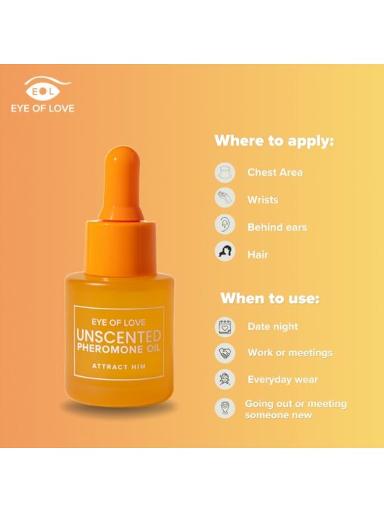 EYE OF LOVE ACEITE PERFUMADO CON FEROMONAS PARA MUJER SIN FRAGANCIA 20 ML