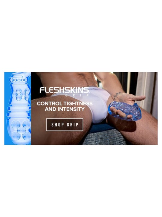 FLESHLIGHT FLESHSKINS GRIP BLUE ICE MASTURBADOR MANUAL AZUL