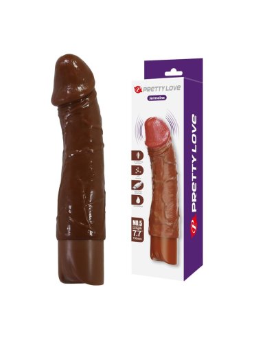 PRETTY LOVE DONALD VIBRADOR REALISTICO 195 CM O 4 CM COLOR MARRON