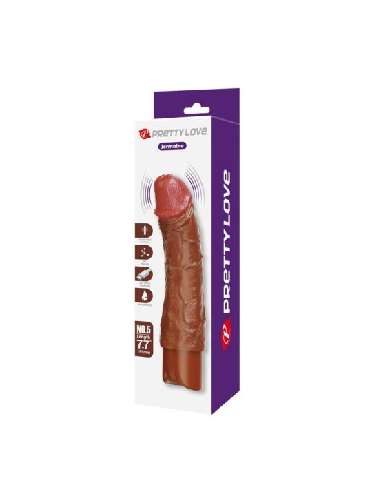 PRETTY LOVE DONALD VIBRADOR REALISTICO 195 CM O 4 CM COLOR MARRON