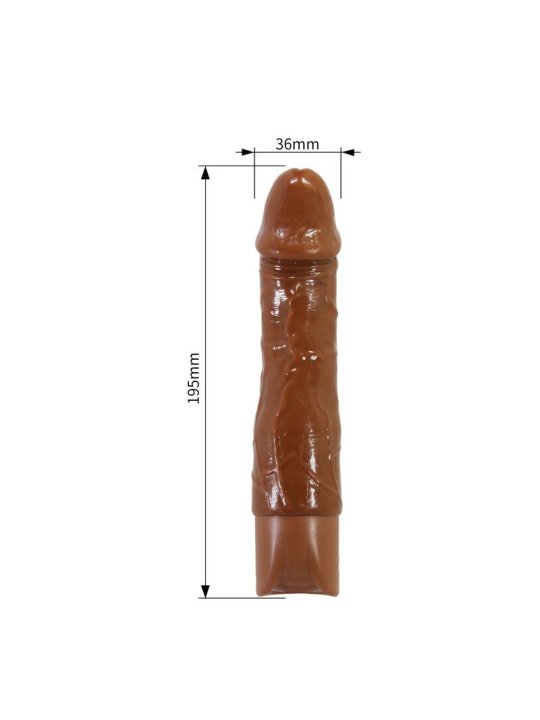 PRETTY LOVE DONALD VIBRADOR REALISTICO 195 CM O 4 CM COLOR MARRON