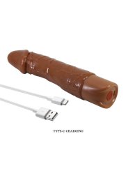 PRETTY LOVE DONALD VIBRADOR REALISTICO 195 CM O 4 CM COLOR MARRON