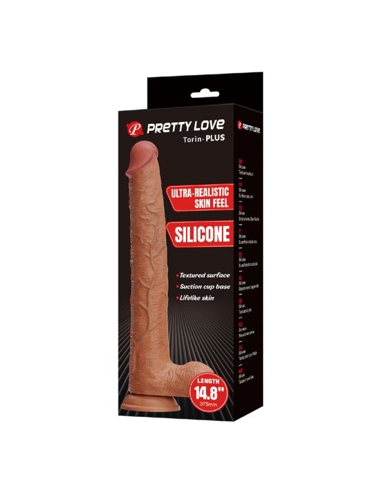 PRETTY LOVE TERIN PLUS DILDO REALISTICO CON VENTOSA 376 CM O 55 CM