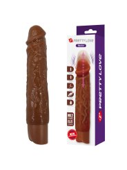 PRETTY LOVE KESSLER DILDO VIBRADOR REALISTA 10 MODOS DE VIBRACION Y 10 DE EMPUJE 22 CM MARRON