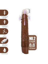 PRETTY LOVE KESSLER DILDO VIBRADOR REALISTA 10 MODOS DE VIBRACION Y 10 DE EMPUJE 22 CM MARRON