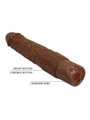 PRETTY LOVE KESSLER DILDO VIBRADOR REALISTA 10 MODOS DE VIBRACION Y 10 DE EMPUJE 22 CM MARRON