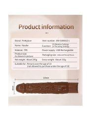 PRETTY LOVE KESSLER DILDO VIBRADOR REALISTA 10 MODOS DE VIBRACION Y 10 DE EMPUJE 22 CM MARRON
