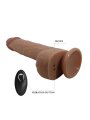 PRETTY LOVE TOMMY VIBRADOR REALISTICO CON EMPUJE MARRON OSCURO CONTROL REMOTO
