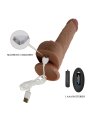 PRETTY LOVE TOMMY VIBRADOR REALISTICO CON EMPUJE MARRON OSCURO CONTROL REMOTO