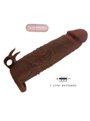 PRETTY LOVE QUILLON FUNDA PARA PENE VIBRADORA 20 CM O 4 CM COLOR MARRON