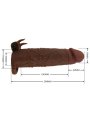 PRETTY LOVE QUILLON FUNDA PARA PENE VIBRADORA 20 CM O 4 CM COLOR MARRON