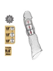 PRETTY LOVE FUNDA EXTENSORA PARA PENE AJUSTABLE 28 CM O 45 CM COLOR TRANSPARENTE
