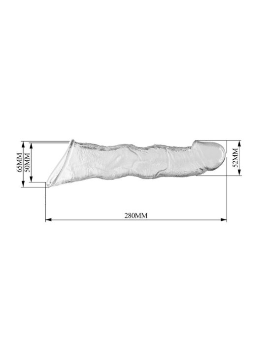 PRETTY LOVE FUNDA EXTENSORA PARA PENE AJUSTABLE 28 CM O 45 CM COLOR TRANSPARENTE