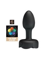 PRETTY LOVE PLUG ANAL VIBRADOR 10 MODOS RECARGABLE NEGRO