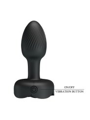 PRETTY LOVE PLUG ANAL VIBRADOR 10 MODOS RECARGABLE NEGRO
