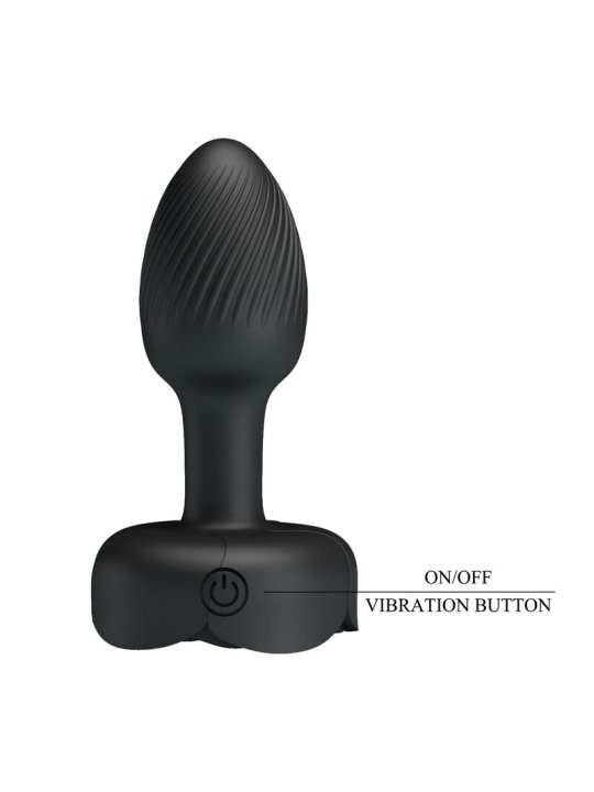 PRETTY LOVE PLUG ANAL VIBRADOR 10 MODOS RECARGABLE NEGRO