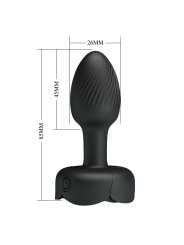 PRETTY LOVE PLUG ANAL VIBRADOR 10 MODOS RECARGABLE NEGRO