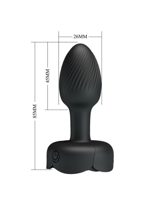 PRETTY LOVE PLUG ANAL VIBRADOR 10 MODOS RECARGABLE NEGRO